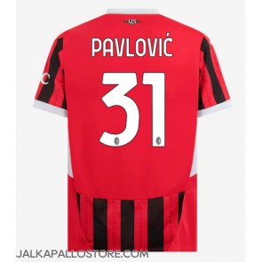 AC Milan Strahinja Pavlovic #31 Kotipaita 2024-25 Lyhythihainen